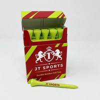 Tees de golf OEM ODM personnalisés avec logo imprimé, en bambou, bois ou plastique, tailles variées, multicolores, pour la pratique sur le driving range