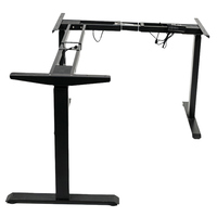 Bureau d'angle ergonomique en forme de L, mobilier de bureau intelligent, 3 moteurs, hauteur réglable électriquement, bureau debout, cadre de bureau informatique