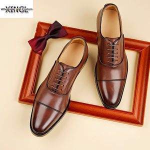 Scarpe in pelle da uomo dell'industria pesante scarpe in pelle solenne di successo scarpe in pelle di cinghiale in gomma intrecciata a mano - Product Image 1