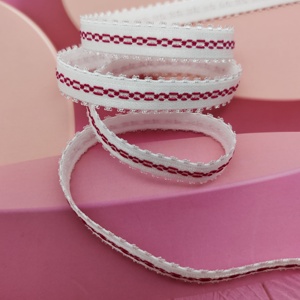 Bande élastique tricotée en nylon/polyester, prix d'usine, blanc/noir/rose, en stock, bande élastique pour ceinture - Product Image 4