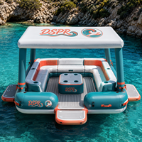 Grand ponton flottant gonflable pour fêtes aquatiques, ponton spacieux pour la détente et l'organisation d'événements