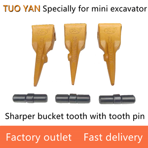 Mini pelle seau dent tranchante seau dents construction machines pièces montagne dent seau dents plates - Product Image 3