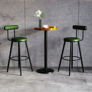 <span class=keywords><strong>Chaise</strong></span> de bar simple moderne nordique avec dossier haut pour salon ou café - Product Image 2
