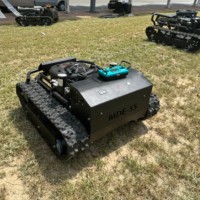 Pengiriman Gratis DIY Robot Pemotong Rumput Mini RC Industri dengan Starter Elektrik dan Remote Control, Dilengkapi Aksesoris Bajak Salju