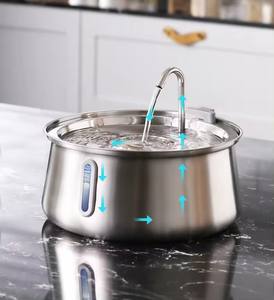 Fontaine à eau intelligente pour animaux de compagnie, distributeur d'eau automatique pour chats et chiens, bol en acier inoxydable et plastique, alimentation par charge électrique - Product Image 6