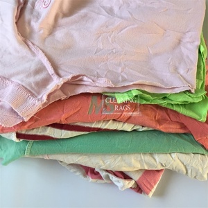 Chiffons de nettoyage industriels 100% coton, chiffons tricotés colorés, chiffons recyclables multicolores, chiffons en coton de couleur claire - Product Image 3