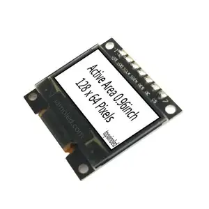 En iyi kalite 0.96 ''0.96 inç 128x64 piksel beyaz renk oled ekran monte modülü 7pin 4-SPI arayüzü TW28640960D pcb kartı