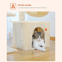 Fabricant personnalisé de luxe de haute qualité moderne grande crème en peluche arbre à chat tour grattoir créatif arbre à chat maison