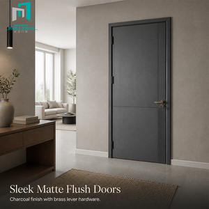 Puerta de Madera Maciza con Acabado Liso y Uniforme <span class=keywords><strong>para</strong></span> Decoración de Interiores de Casas Modernas - Product Image 1