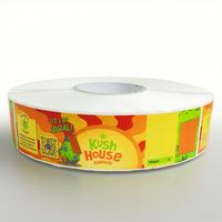 Étiquettes adhésives personnalisées pour boissons énergisantes, papier imperméable, écologiques, recyclables, impression de logo, étiquettes adhésives pour bouteilles de jus, étiquettes pour boissons en rouleau