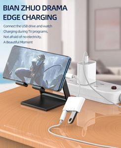 สายอ่านการ์ด USB C สำหรับ iPhone 15 โทรศัพท์ Android รองรับ SD TF OTG ตัวเชื่อมต่อการ์ดหน่วยความจำ TYPE C แท่นชาร์จแบบหลายพอร์ต อุปกรณ์อ่านการ์ด - Product Image 4