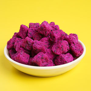 Kuru gıda ejderha meyve aperatif hiçbir şeker toplu FD dondurulmuş kurutulmuş aloe vera özü Pitaya Dices/adet ücretsiz örnek ile dondurularak kurutulmuş ejderha meyve küpleri - Product Image 5