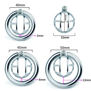 FRRK Small Negative Chastity Cage Device Elegant B Design Metal Sissy Penis <b>Rings</b> <b>Couple</b> CBT Games Play Steel BDSM Sex Toys Shop - Product Image 5