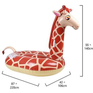 JOSEN Jirafa Inflable Moderna para Montar, Flotador de PVC con Forma de Animal para Adultos - Sillas de Playa, Camas Flotantes, Juguete Acuático, Balsa - Product Image 4