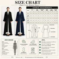 Nouveau M Coréen Noir Abaya Tissu L Velours Abaya XXL Indien Caftan Abaya
