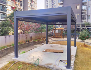Kits de système de toit plat étanche Gazebo extérieur jardin <span class=keywords><strong>Pergola</strong></span> aluminium <span class=keywords><strong>bioclimatique</strong></span> - Product Image 5