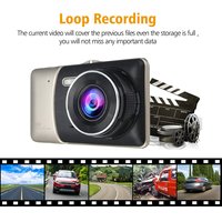 Mini Dash Cam Voor Auto Voor Achter Dual Auto Camera 4 "1080P Rijden Recorder Groothoek Met Backup camera G-Sensor Loop Recording