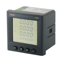Compteur d'énergie triphasé AMC96L-E4/KC pour surveillance des paramètres électriques, mesure des harmoniques et de l'énergie quadri-quadrant, montable sur panneau