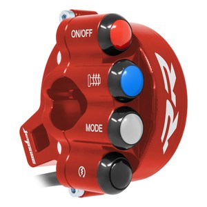Cubierta de control del acelerador con interruptor integrado en el manillar para BMW S 1000 RR (Rojo) - Product Image 2