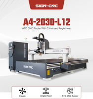 Routeur CNC ATC 2030 A4-2030-L12-Pro pour le travail du bois avec table à vide pour la fabrication de meubles et le traitement des portes