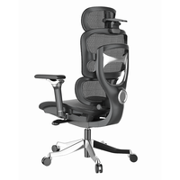Chaise de bureau de direction fonctionnelle haut de gamme avec construction entièrement en maille et mécanisme d'inclinaison réglable
