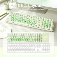 Zornher ZH00 Green Grape RGB Backlit Keyboard Mekanik Nirkabel Tri-mode Hot-swap Ukuran Penuh dengan Switch Gateron untuk PC