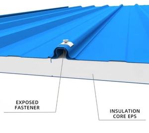 Panneau sandwich en polystyrène EPS pour toiture, économique, résistant à l'humidité, isolant thermique, léger et facile à installer - Product Image 2