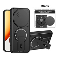 Coque arrière Lichicase avec protection d'objectif coulissante et support magnétique pour Tecno Camon Slim – Étui antichoc blindé