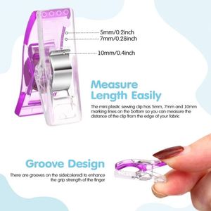 100 Pièces Clips en Plastique Multifonctionnels Type Boîte Accessoires de Couture Option Logo Personnalisé pour Outils de Quilting Couleurs Variées - Product Image 4