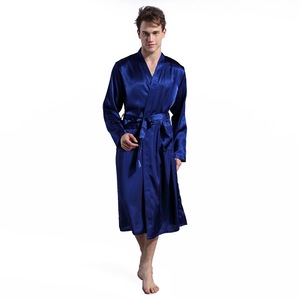 <span class=keywords><strong>Peignoir</strong></span> léger pour <span class=keywords><strong>homme</strong></span> en satin uni, respirant, à séchage rapide, coupe ample, <span class=keywords><strong>grande</strong></span> <span class=keywords><strong>taille</strong></span>, manches longues, printemps et automne - Product Image 4
