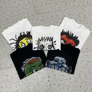 เสื้อยืดโอเวอร์ไซส์ลายกราฟิกสตรีทแวร์ผ้าฝ้าย 100% พิมพ์ลายสกรีน น้ำหนัก 250gsm สำหรับผู้ชาย ขายส่ง รับทำโลโก้ตามสั่ง - Product Image 4
