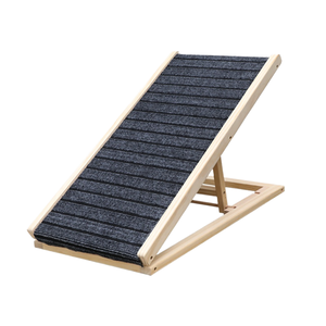 Rampe réglable en bois pour animaux de compagnie avec tapis antidérapant, marchepieds faciles à utiliser, pour chien et escalier, pour voiture et lit - Product Image 3