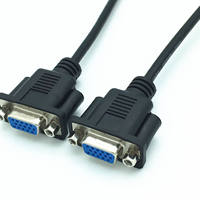 Cable Serial RS232 DB9 Hembra a Hembra Profesional de 1m con Cubierta de PVC de Alta Calidad para Conexión Cruzada en Kits CNC PLC