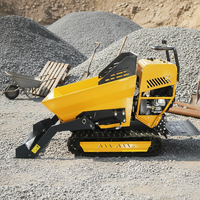 Diesel Zhongmei Mini-Dumper 0,4 Tonnen Baustellen-Traktorlader Raupenkipper 500kg Hocheffizient 1 Jahr Garantie