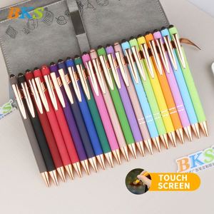 Luxury <b>Pens</b> With Custom Logo Metal Soft Touch Screen <b>Pens</b> Rose <b>Gold</b> for Mobile Phone <b>Pen</b> with logo Rubber Grip - Product Image 2