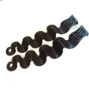 La migliore vendita grade 11a umani della cuticola di remy del virgin dei capelli 6d 2nd generazione del nero estensioni dei capelli, 2 generazione 6d dei capelli