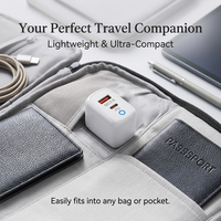 Adaptateur de charge rapide portable PD 20W double port USB A USB C pour téléphone et ordinateur portable, personnalisable avec logo