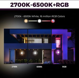 USA Canada wifi thông minh điều khiển rgbcw ngoài trời LED tường ánh sáng tuya App IP65 không thấm nước vườn ngoài trời LED chiếu sáng kiến trúc - Product Image 5