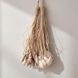 Decoración de Pared de Estilo Mediterráneo con Cuerda de Cáñamo, Conchas Marinas y Borlas, Decoración para el Hogar, Dormitorio, Balcón, Decoración para Exteriores - Product Image 2