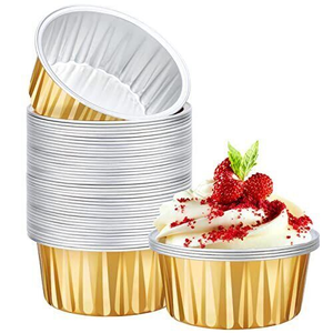 Smoothwall Frozen Barbecue Takeaway Contenedor <span class=keywords><strong>de</strong></span> comida Uso para fiestas 200ml Papel <span class=keywords><strong>de</strong></span> aluminio Cake Mini Pan Sartenes con tapas - Product Image 3