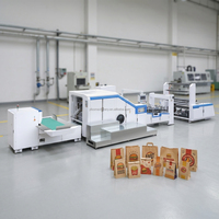 Machine à fabriquer des sacs en papier à fond en V, petite, bon marché, à grande vitesse et à prix bas, avec impression