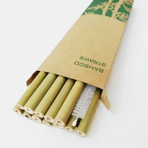 En gros 100% Naturel Biodégradable Eco Friendly Paille bar accessoires Organique Potable, Bambou De Paille