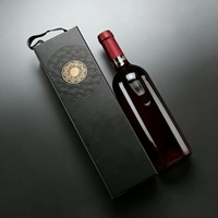 Boîte rigide magnétique de luxe rouge et blanche avec doublure en mousse, logo personnalisé, gaufrage, débossage, paillettes, pelliculage mat, pour articles de boisson