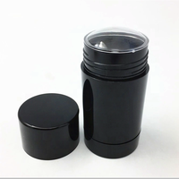 Bâton noir mat, 50 pièces, emballage de bâton déodorant rond en plastique 75g
