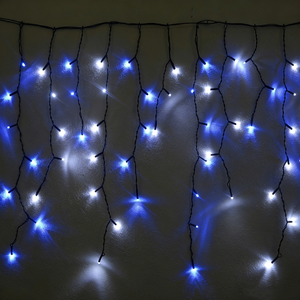 Guirlande d'extérieur avec câble en caoutchouc, rideau LED, lumière de glace pour scène de jardin, 2m 3.2mm - Product Image 1