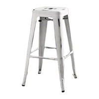 Tabourets de bar modernes empilables en acier sans dossier, pieds en métal, pour bar à domicile, salon, hôtel, ferme, mobilier de salle à manger industriel