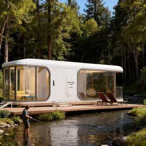 บ้านแคปซูลอวกาศเอตง 40 ฟุต สำหรับพักผ่อน บ้านแคปซูล 2 ชั้น พื้นที่เชิงพาณิชย์สำหรับเกสต์เฮาส์ - Product Image 1