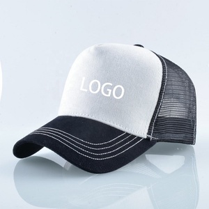 High Quality Custom Logo Embroidery 5 Panels Sports Casual Mesh Baseball Cap Blank Trucker <b>Hat</b> for Men and Women - Product Image 4