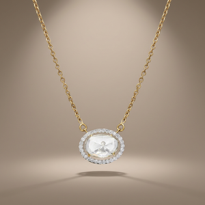 Elegante y Lujoso Colgante Clásico de Oro con Diamantes Polki en Forma de Pera, Joyería Fina Premium, Diamantes Brillantes Certificados por GIA, para Uso Diario de Mujeres - Product Image 2