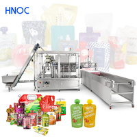 Machine de remplissage et de bouchage entièrement automatique HNOC pour sachets souples à bec verseur (doypacks) de jus, lait de soja, ketchup, gelée et autres liquides